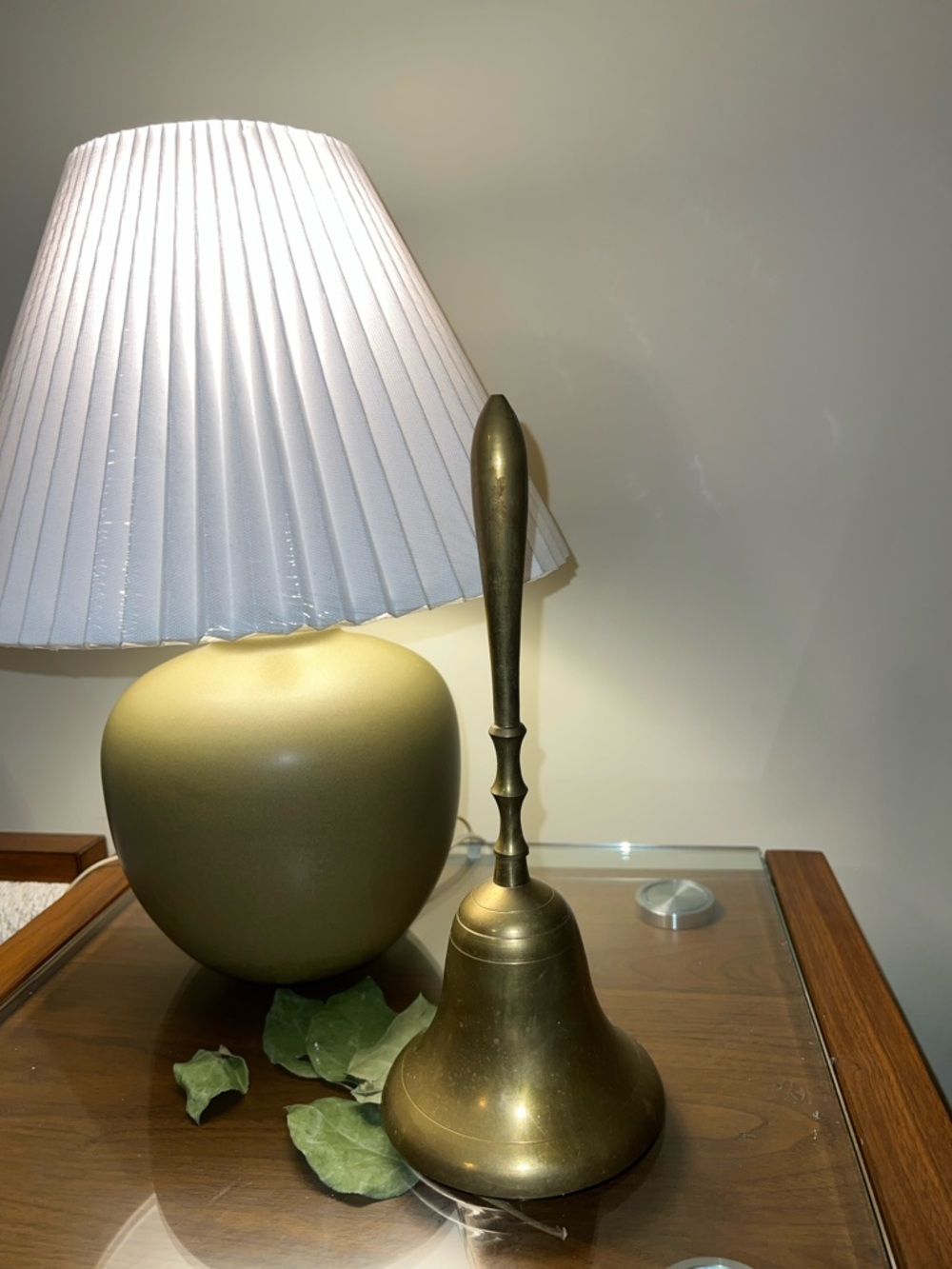 Vintage Brass Finish Decorative Hand Bell - Classic Home Accent